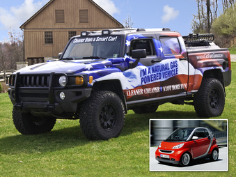 hummer smart gas natural american emissions fewer powered than
